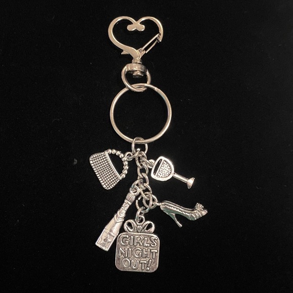 Girls Night Out Keychain Bag Charm May Be Personalized - Picture 3 of 7